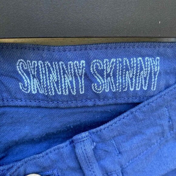 Madewell Skinny Skinny Jeans Womens 25 x 34 Blue Dip Dye Color Fade‎ Ankle Slit - Picture 7 of 11